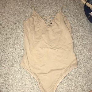 Tan body suit from forever 21